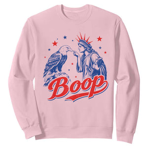 Boop Statue of Liberty and Eagle 4th of July Sweatshirt TS11 Light Pink Print Your Wear