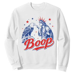 Boop Statue of Liberty and Eagle 4th of July Sweatshirt TS11 White Print Your Wear
