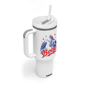 Boop Statue of Liberty and Eagle 4th of July Tumbler With Handle TS11 Print Your Wear