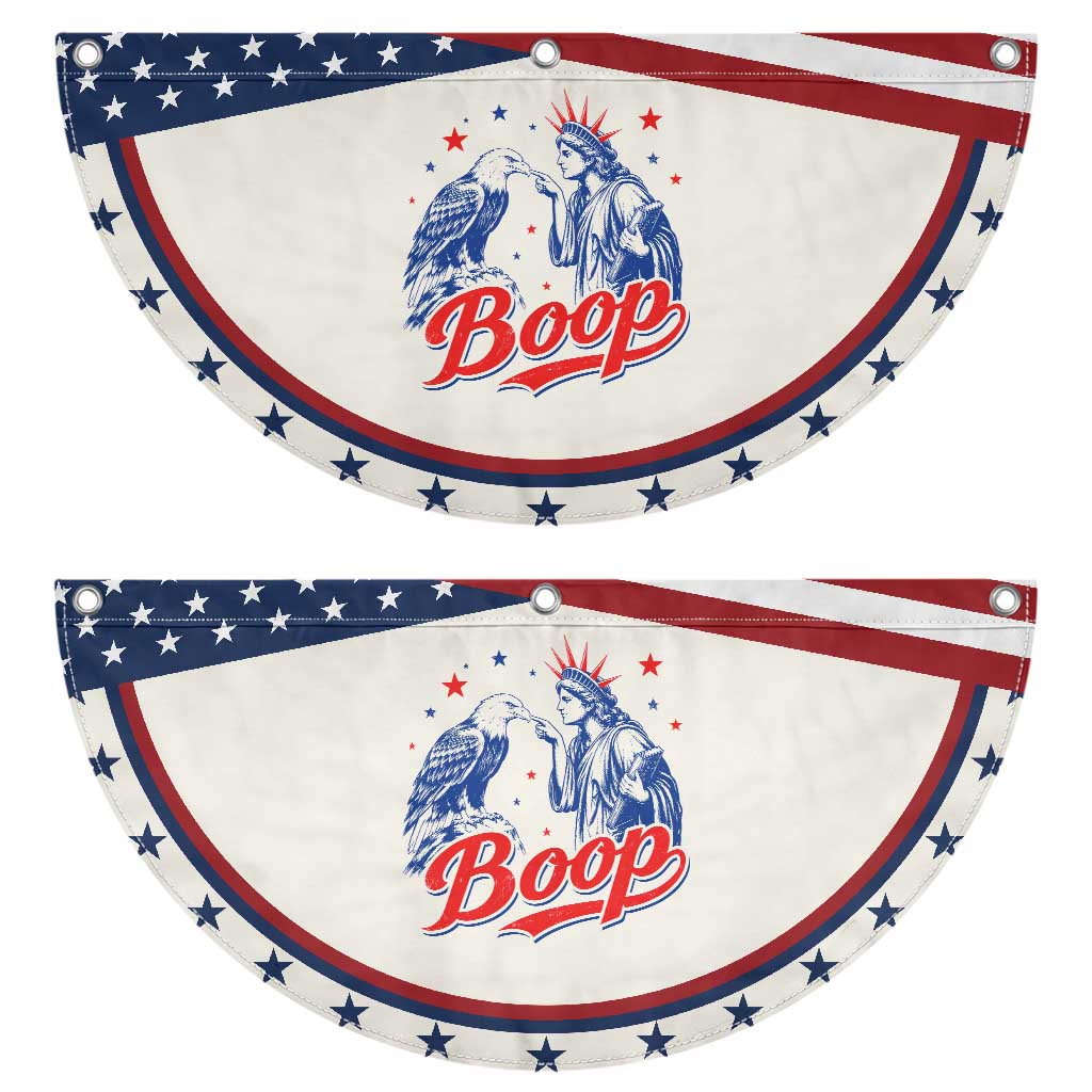 Boop Statue of Liberty and Eagle 4th of July Patriotic Fan Flag TS11 2pcs pack Classic Beige Print Your Wear