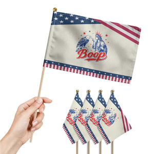 Boop Statue of Liberty and Eagle 4th of July Patriotic Handheld Flag TS11 Print Your Wear