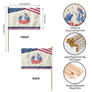 Boop Statue of Liberty and Eagle 4th of July Patriotic Handheld Flag TS11 Print Your Wear