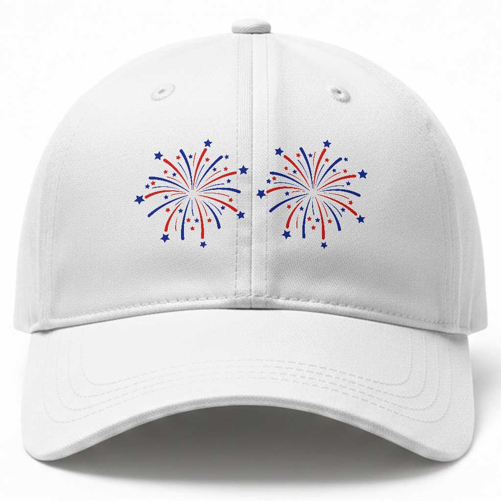 Funny Fireworks 4th of July Adult Humor Baseball Cap Just Here for The Fireworks TS11 Print Your Wear