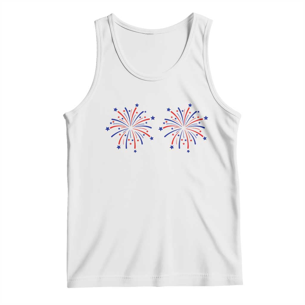 Funny Fireworks 4th of July Adult Humor Tank Top Just Here for The Fireworks TS11 White Print Your Wear
