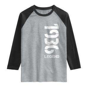 Vintage 1936 Legend Raglan Shirt 90th Birthday Gifts Special Milestone TS11 Heather Gray Black Print Your Wear