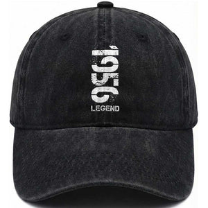 Vintage 1956 Legend Washed Cotton Baseball Cap 70th Birthday Gifts Special Milestone TS11 Print Your Wear