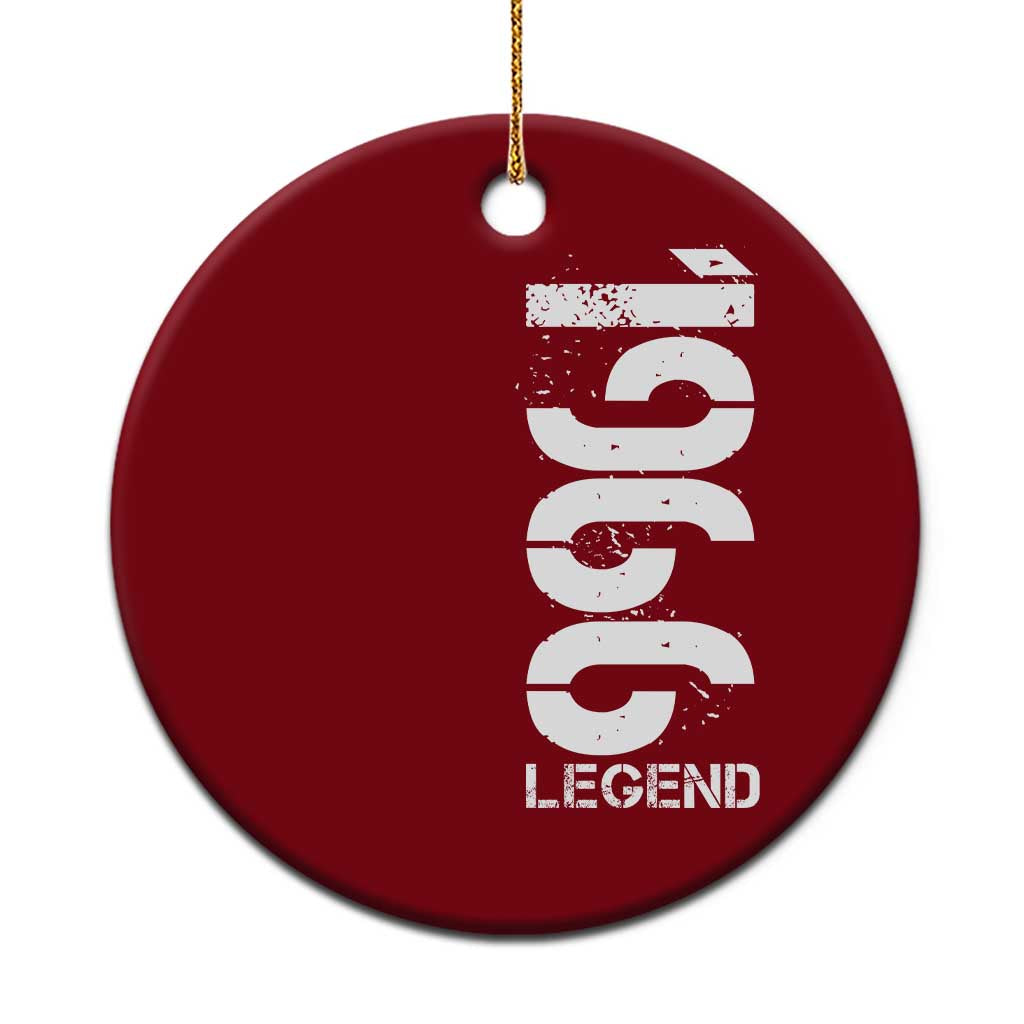 Vintage 1966 Legend Ceramic Ornament 60th Birthday Gifts Special Milestone TS11 1pc Red Print Your Wear