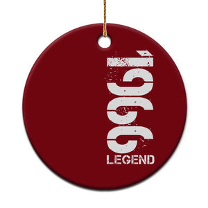 Vintage 1966 Legend Ceramic Ornament 60th Birthday Gifts Special Milestone TS11 1pc Red Print Your Wear