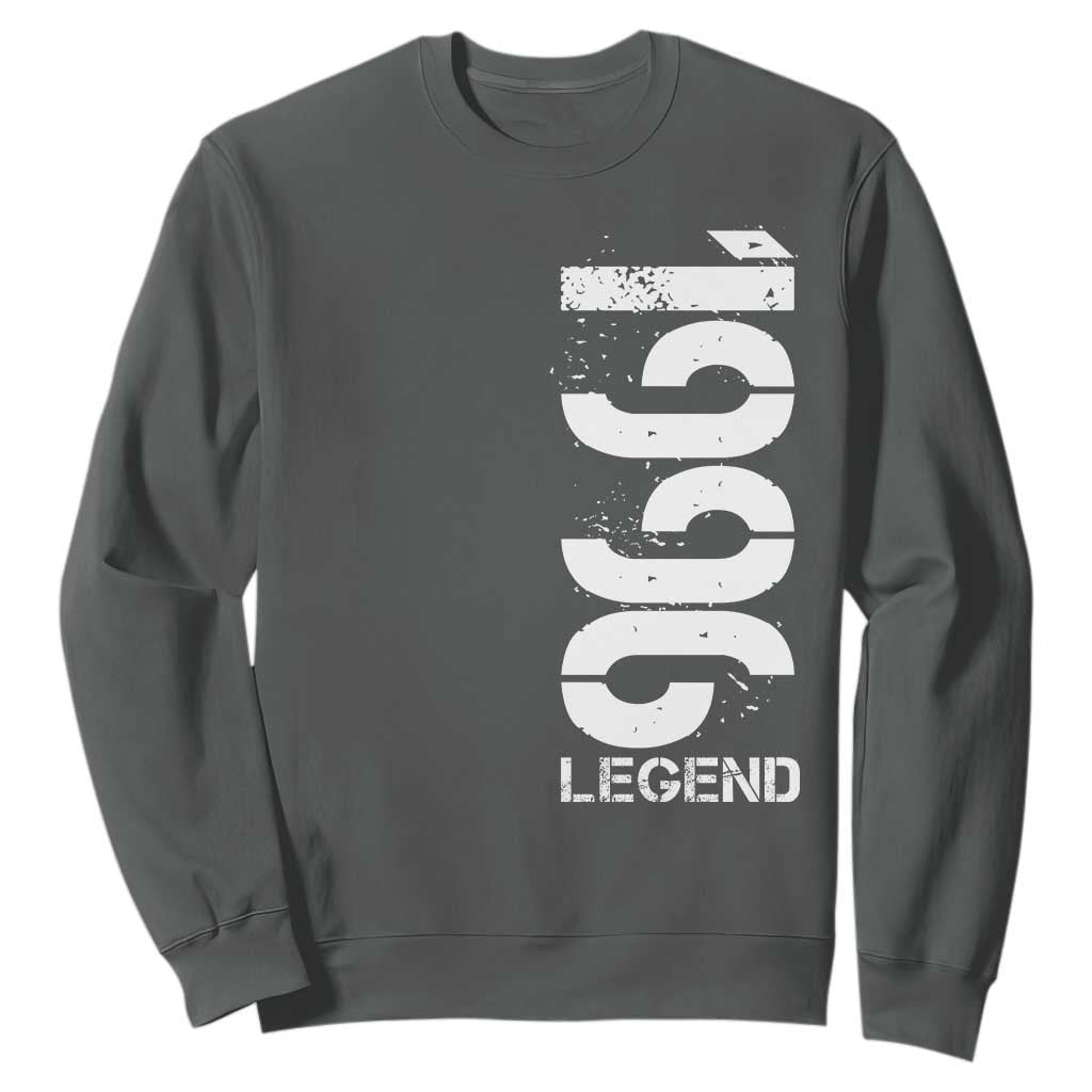 Vintage 1996 Legend Sweatshirt 30th Birthday Gifts Special Milestone TS11 Dark Heather Print Your Wear