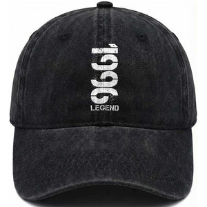Vintage 1996 Legend Washed Cotton Baseball Cap 30th Birthday Gifts Special Milestone TS11 Print Your Wear
