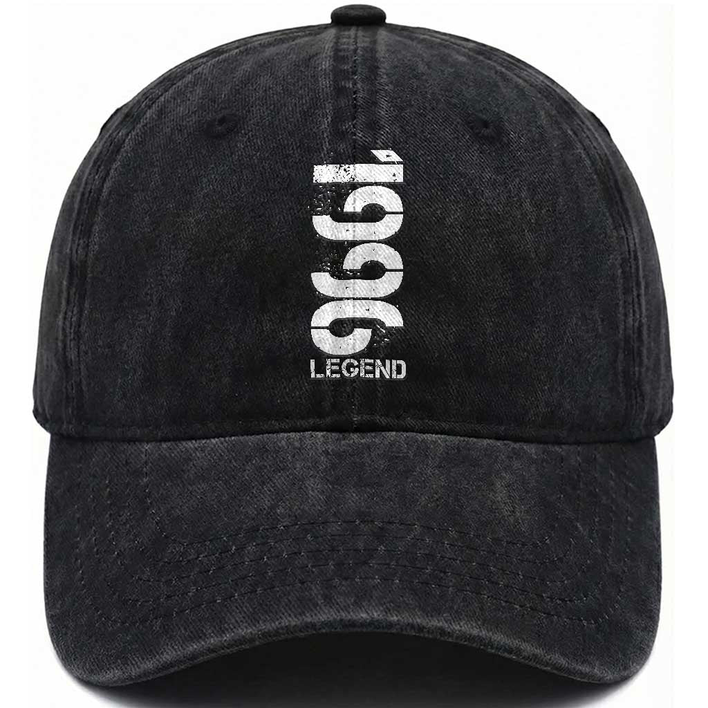 Vintage 1996 Legend Washed Cotton Baseball Cap 30th Birthday Gifts Special Milestone TS11 Print Your Wear
