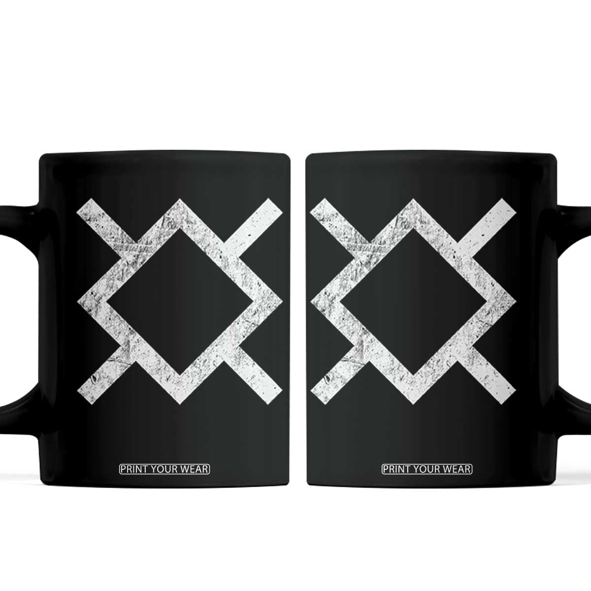 Vintage Northern Cheyenne Tribe Flag Montana Morning Star Symbol Coffee Mug TS11 Black Print Your Wear