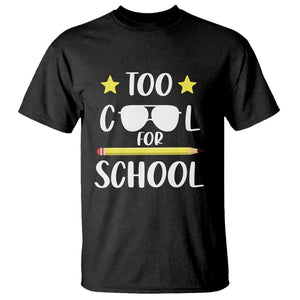 Funny Back To School T Shirt Too Cool For School Sunglasses TS11 Black Print Your Wear