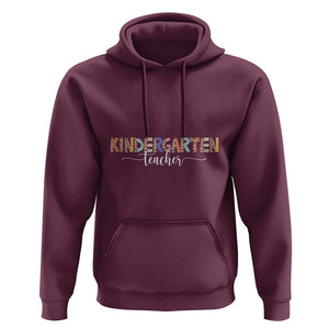 Kindergarten Teacher Hoodie First Day Of School Boho Style TS11 Maroon Print Your Wear