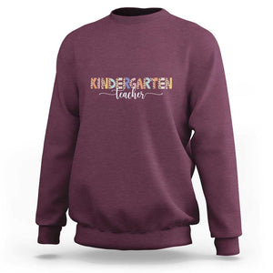 Kindergarten Teacher Sweatshirt First Day Of School Boho Style TS11 Maroon Print Your Wear