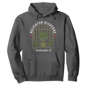 Funny Aligator Alcatraz Everglades Hoodie Alligator Prison Alligatraz Meme TS11 Dark Heather Print Your Wear