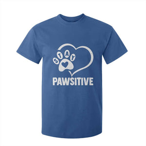 Funny Stay Pawsitive T Shirt For Kid Cat Dog Lover Positive Vibes TS11 Royal Blue Print Your Wear