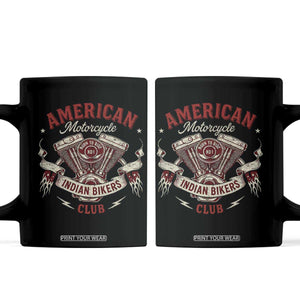 American Motorcycle Indian Biker Club Coffee Mug Vintage Motorbike Engine TS11 Black Print Your Wear