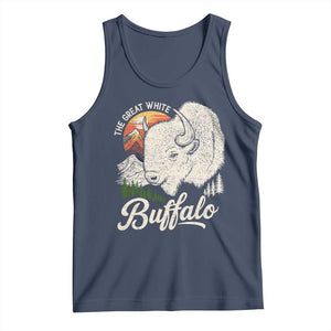 The Great White Buffalo Tank Top Native American Sacred Spirit Animal TS11 Navy Print Your Wear