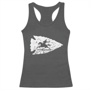 Arrowhead Hunter Indian Chief Relic Hunting Native American Racerback Tank Top TS11 Dark Heather Print Your Wear