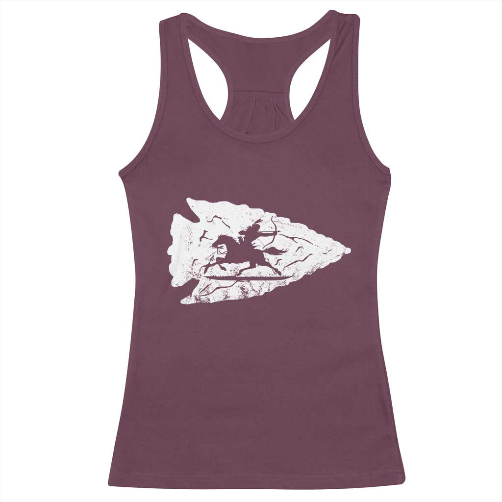 Arrowhead Hunter Indian Chief Relic Hunting Native American Racerback Tank Top TS11 Maroon Print Your Wear