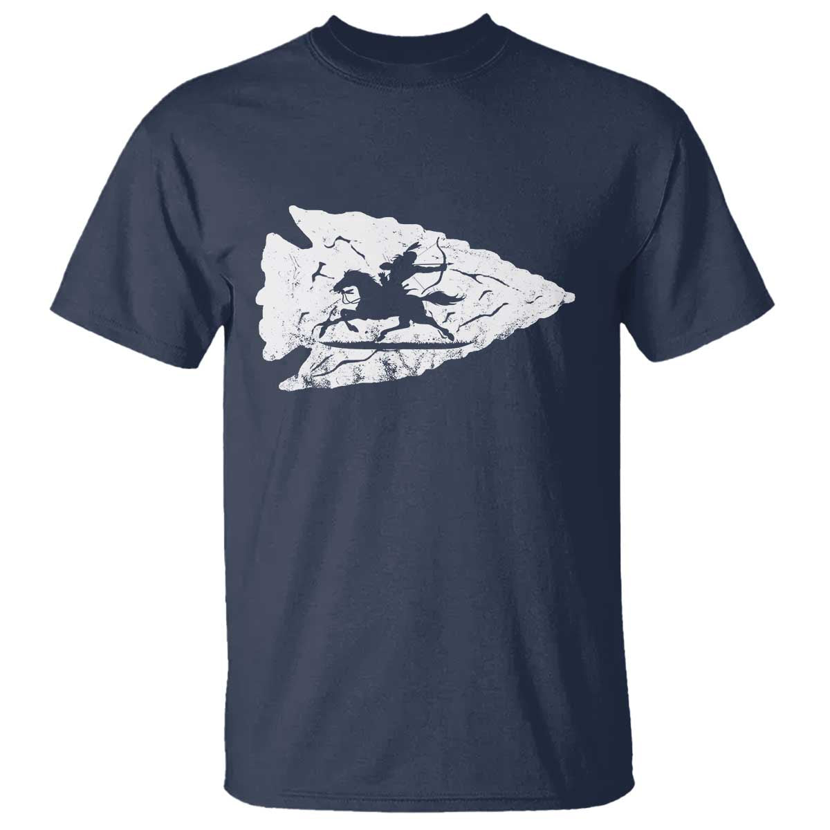 Arrowhead Hunter Indian Chief Relic Hunting Native American T Shirt TS11 Navy Print Your Wear