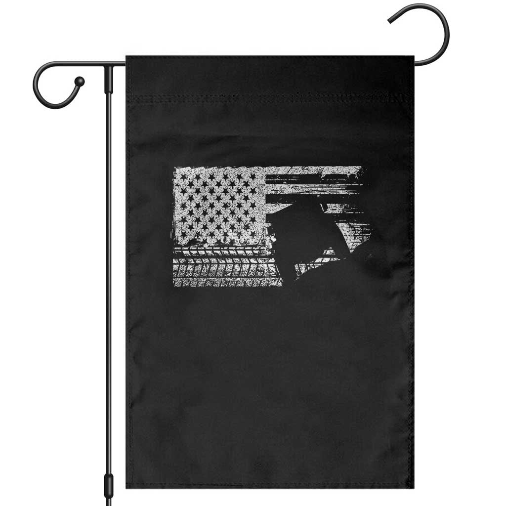 Off Road QUAD ATV Car Adventure Vintage American Flag Garden Flag TS11 Black Print Your Wear