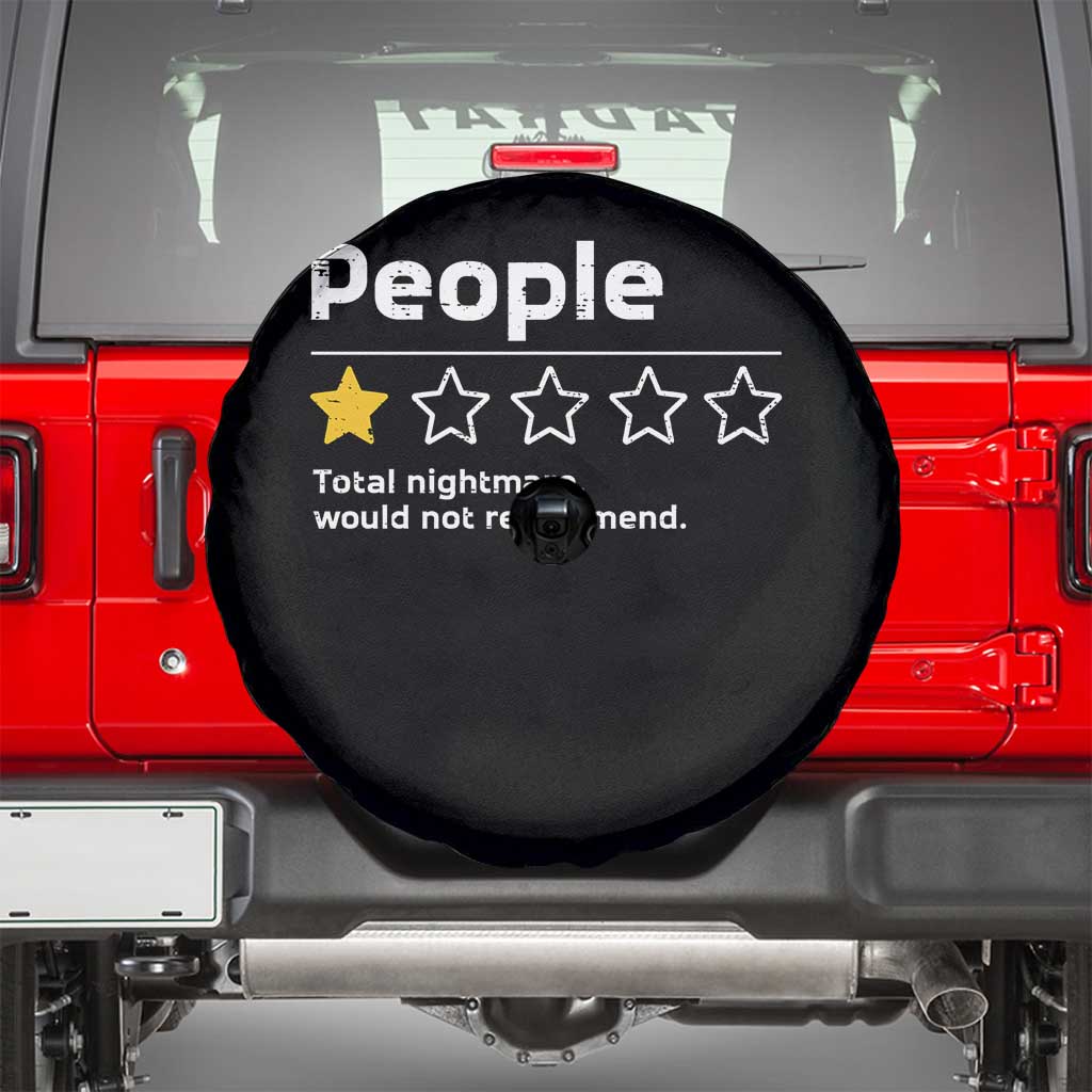 People 1 Star Total Nightmare Would Not Recommend Spare Tire Cover Funny Sarcastic TS11 Black Print Your Wear
