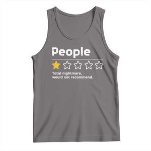 People 1 Star Total Nightmare Would Not Recommend Tank Top Funny Sarcastic TS11 Deep Heather Print Your Wear