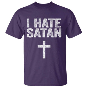 I Hate Satan T Shirt Funny Christian Jesus Cross TS11 Purple Print Your Wear