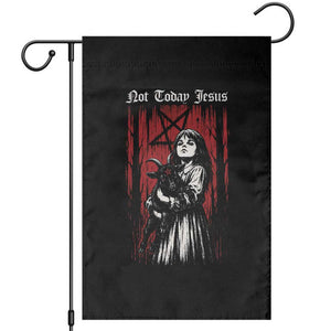 Not Today Jesus Gothic Dark Art Creepy Halloween Garden Flag TS11 Black Print Your Wear