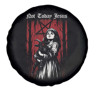 Not Today Jesus Gothic Dark Art Creepy Halloween Spare Tire Cover TS11 Print Your Wear
