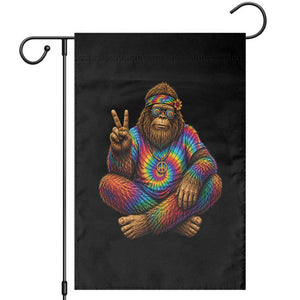 Hippie Bigfoot Peace Sign Tie Dye Sasquatch Garden Flag TS11 Black Print Your Wear