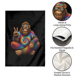 Hippie Bigfoot Peace Sign Tie Dye Sasquatch Garden Flag TS11 Print Your Wear