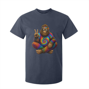 Hippie Bigfoot Peace Sign Tie Dye Sasquatch T Shirt For Kid TS11 Navy Print Your Wear