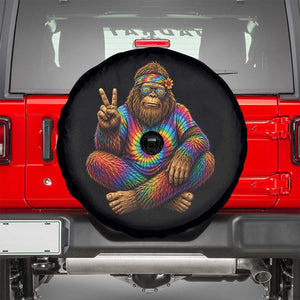 Hippie Bigfoot Peace Sign Tie Dye Sasquatch Spare Tire Cover TS11 Black Print Your Wear