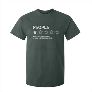 People 1 Star Absolute Nightmare Would Not Recommend T Shirt For Kid Funny Bold Text TS11 Dark Forest Green Print Your Wear