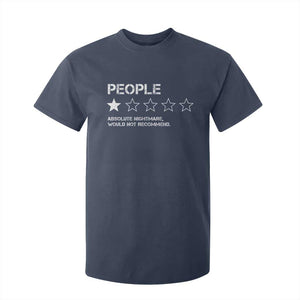 People 1 Star Absolute Nightmare Would Not Recommend T Shirt For Kid Funny Bold Text TS11 Navy Print Your Wear