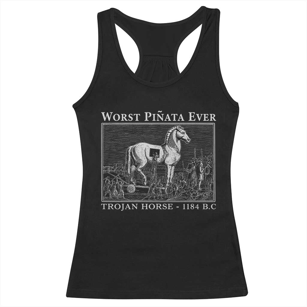 Worst Pinata Ever Trojan Horse Racerback Tank Top Funny Greek Mythology History TS11 Black Print Your Wear