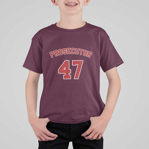 Harris Supporter T Shirt For Kid Prosecutor 47 Kamala For President Sport 2024 US Elections TS11 Maroon Print Your Wear