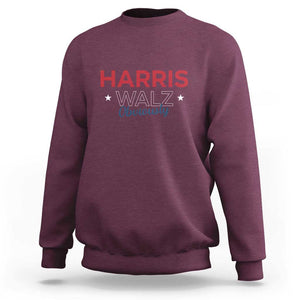 Kamala Walz Supporter Sweatshirt Harris Walz Obviously 2024 US Presidential Election Star TS11 Maroon Print Your Wear