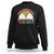 Tim Walz Sweatshirt Never Underestimate A Public School Teacher Rainbow Book TS11 Black Print Your Wear