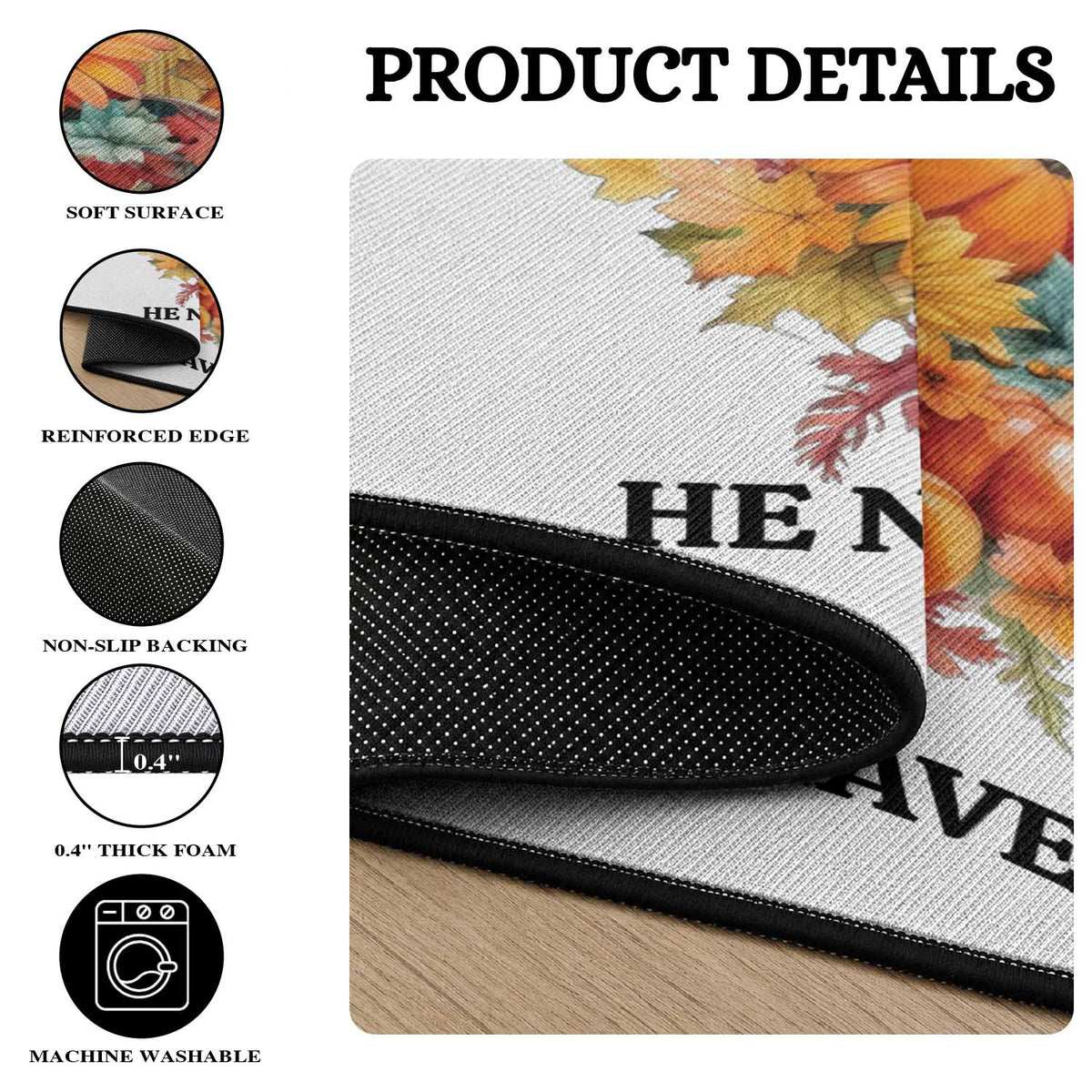 Funny Christian Round Rug Fall For Jesus He Never Leaves Thanksgiving