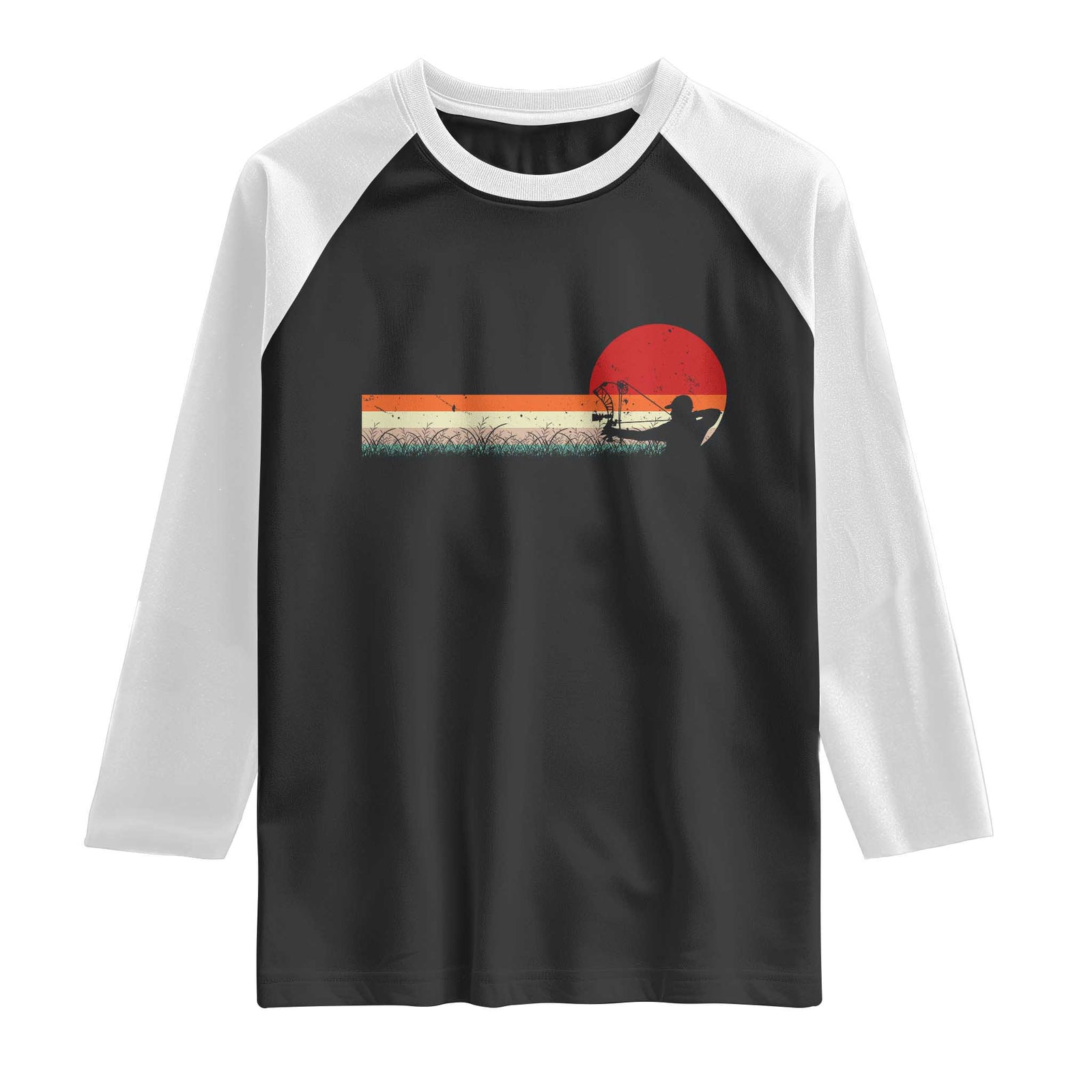Archery Bow Hunter Raglan Shirt Deer Mule Elk Retro Bow Hunting