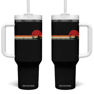 Archery Bow Hunter Tumbler With Handle Deer Mule Elk Retro Bow Hunting