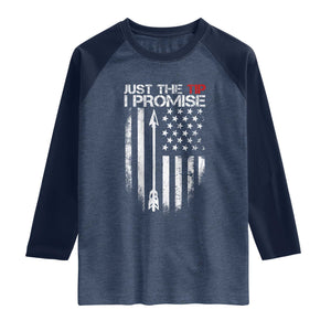 Funny Archery Hunter Raglan Shirt Just The Tip I Promise Vintage American Flag