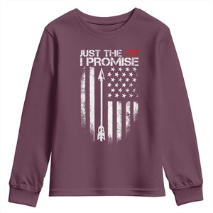 Funny Archery Hunter Youth Sweatshirt Just The Tip I Promise Vintage American Flag