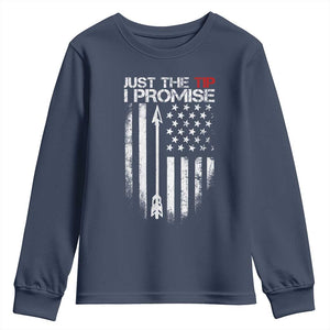 Funny Archery Hunter Youth Sweatshirt Just The Tip I Promise Vintage American Flag