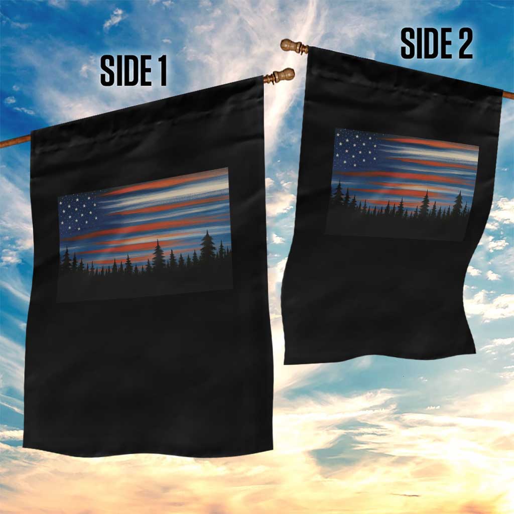 Forest Tree Wildlife Nature Outdoor American USA Flag Garden Flag