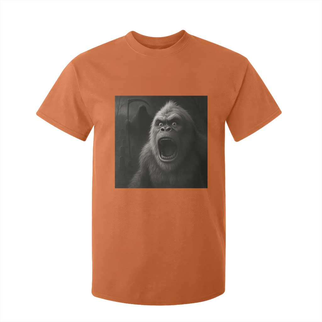Funny Bigfoot Sasquatch Halloween The Grim Reaper T Shirt For Kid TS11 Orange Print Your Wear